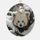 Roter Fox-Panda Bearcub Keramik Ornament (Links)
