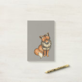 Roter Fox Post-it Klebezettel (Auf Schreibtisch)