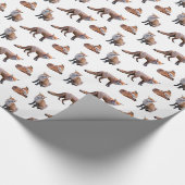 Roter Fox-Raserei-Packpapier (wählen Sie Farbe) Geschenkpapier (Ecke)