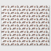 Roter Fox-Raserei-Packpapier (wählen Sie Farbe) Geschenkpapier (Flach)