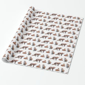 Roter Fox-Raserei-Packpapier (wählen Sie Farbe) Geschenkpapier (Ungerollt)