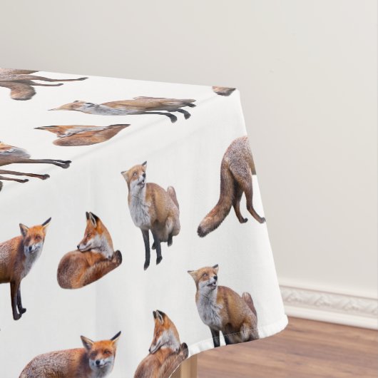 Roter Fox-Raserei-Tischdecke (wählen Sie Farbe) Tischdecke (Beispiel)