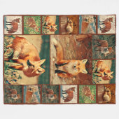 Roter Fox-Sammlung Fleecedecke (Vorderseite (Horizontal))