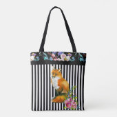 Roter Fox u. BlumenTaschen-Taschen-Streifen Tasche (Rückseite)