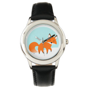 Roter Fox-Uhr Armbanduhr