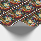 Roter Fox und Sonne und Wald Geschenkpapier (Ecke)