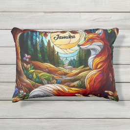 Roter Fox und Sonne und Wald Kissen Für Draußen