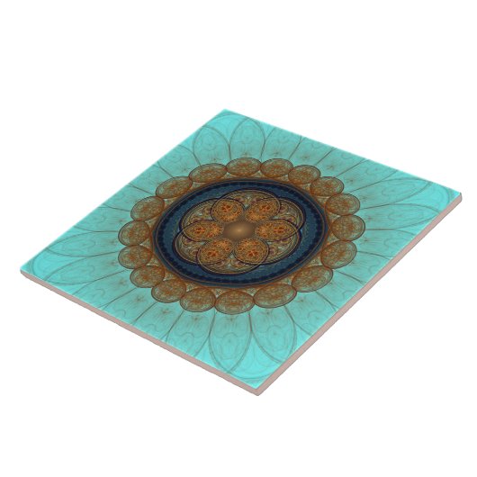 Roter Fraktal Fliese (Seite)