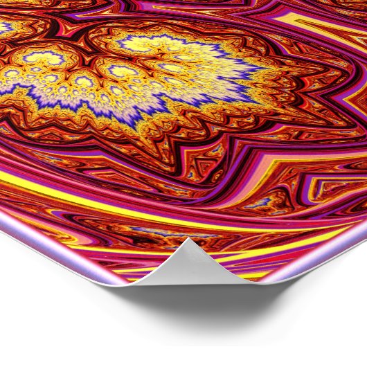 Roter Fraktal Poster (Ecke)