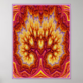 Roter Fraktal Poster (Vorne)