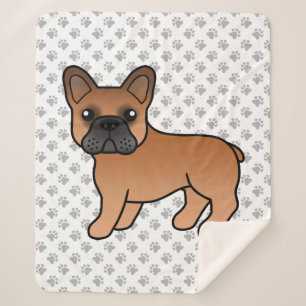 Roter Französischer Bulldogge Süßer Cartoon-Hund Sherpadecke