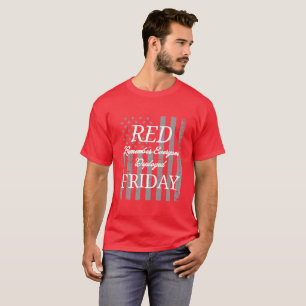 Roter Freitag Militärische Unterstützung Patriotis T-Shirt