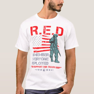 Roter Freitag Militärisches Shirt erinnert sich an