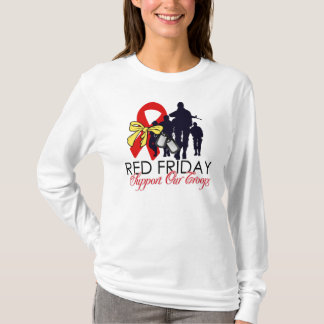 Roter Freitag - stützen Sie unsere Truppen T-Shirt