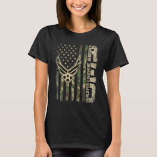 Roter Freitag Zerstörter Tarn-US-Flagge Roter Frei T-Shirt