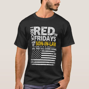 Roter Freitagsvater Mutter im Jura trägt Rot für m T-Shirt