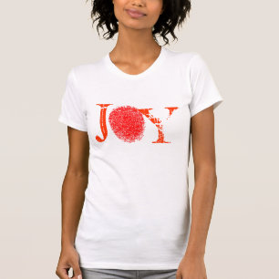 Roter Freude-Fingerabdruck-T - Shirt