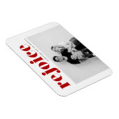 Roter Freude kühne Typografie Modernes Foto Weihna Magnet (Rechte Seite)