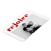 Roter Freude kühne Typografie Modernes Foto Weihna Magnet (Linke Seite)