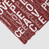 Roter Frieden und Liebe Seidenpapier (Ausschnitt)