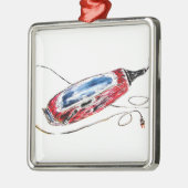 Roter Friseur Clippers Ornament Aus Metall (Links)