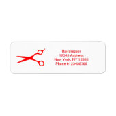 Roter Friseursalon Schneideschere Logo benutzerdef (Vorne)