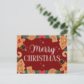 Roter Frohe Weihnachten Lebkuchen (Stehend Vorderseite)