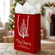 Roter Frohe Weihnachtsbaum Schriftname Spaß Whimsi