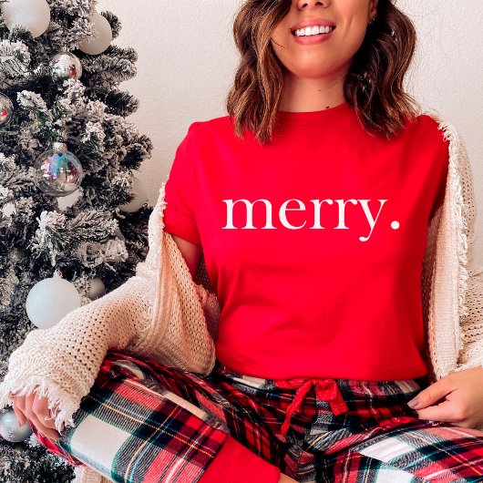 Roter froher Weihnachtsfeiertag für Frauen T-Shirt