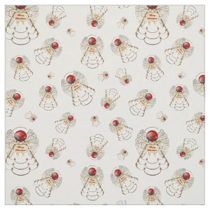 Roter froher Weihnachtsfeind Nahtloses Muster Stoff