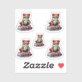 Roter Frosch Aufkleber