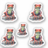 Roter Frosch Aufkleber (Vorderseite)
