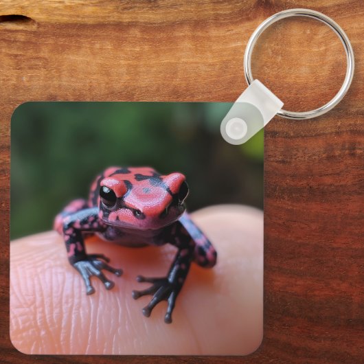 Roter Frosch Schlüsselanhänger (Rückseite)