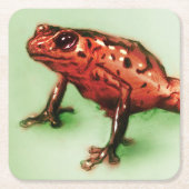 Roter Frosch, Untersetzer von Wildtieren (Vorderseite)