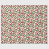 Roter Frucht Granatapfel Weihnachten Geschenkpapier (Flach)