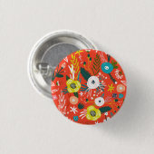 Roter Frühling Blühender Blumengarten Button (Vorne & Hinten)