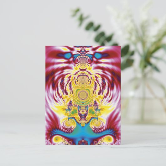 Roter Frühling Postkarte (Stehend Vorderseite)