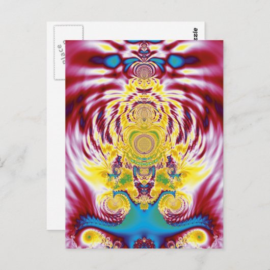 Roter Frühling Postkarte (Vorne/Hinten)