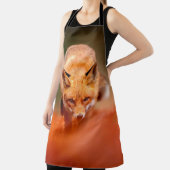 Roter Fuchs auf orangefarbenen Herbstblättern. Nie Schürze (InSitu)