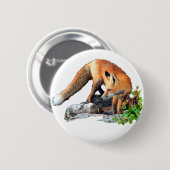 Roter Fuchs Button (Vorne & Hinten)
