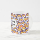 Roter Fuchs Cartoon lustige Foxy Lady Spaß doodle Mattglastasse (VorderseiteRechts)