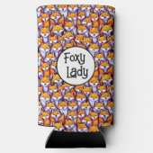 Roter Fuchs Cartoon Wald lustige Foxy Lady Spaß Selters Dosenkühler (Rückseite)