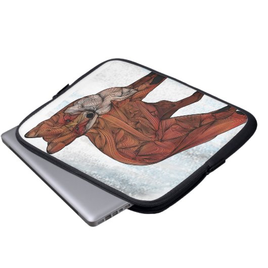 Roter Fuchs elektronische Hülse Laptopschutzhülle (Vorne Knopf)