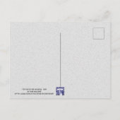 Roter Fuchs im Mond Whimsical Watercolor Postcard Postkarte (Rückseite)