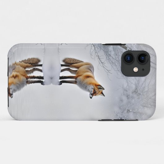 Roter Fuchs im Schnee Niedlich und schön Case-Mate iPhone Hülle (Rückseite (Horizontal))