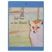 Roter Fuchs im Wald Klemmbrett (Rückseite)