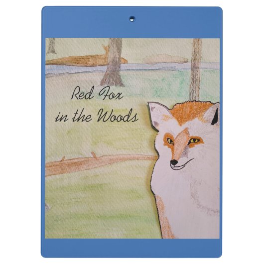Roter Fuchs im Wald Klemmbrett (Rückseite)