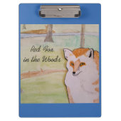 Roter Fuchs im Wald Klemmbrett (Vorderseite)