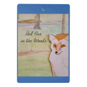 Roter Fuchs im Wald Mini Klemmbrett (Rückseite)