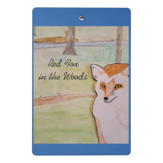 Roter Fuchs im Wald Mini Klemmbrett (Rückseite)